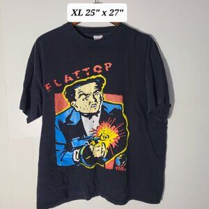 Vintage 90s Dick Tracy Flat Top Black XL T-Shirt Single Stitch Made in USA